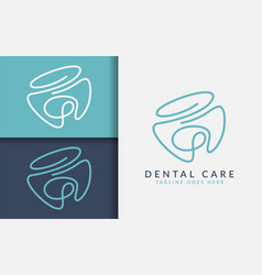 Abstract Stylist Dental Care Logo Design Modern