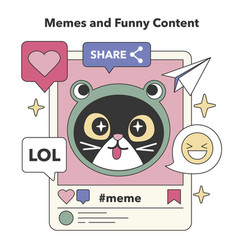 Memes And Funny Content Theme Flat