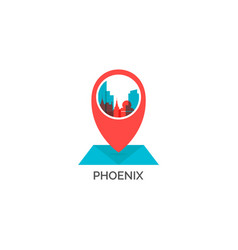 Phoenix City Skyline Silhouette Logo