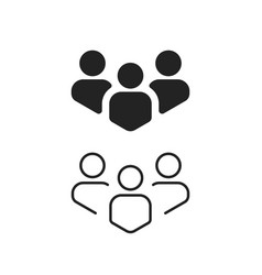 Set Of Two Abstract Group People Icon