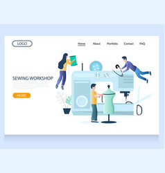 Sewing Workshop Website Landing Page Design