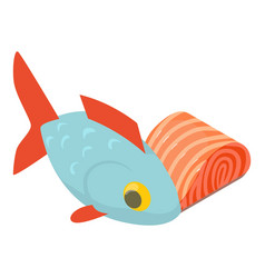 Fish Product Icon Isometric Fresh Fish