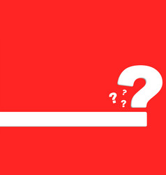 Question Mark On Panoramic Red Background