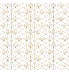 Seamless Japanese Pattern Shoji Kumiko In Golden