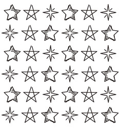 Star Shapes Hand Drawn Background