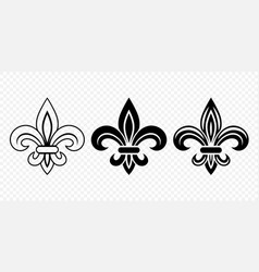 Vintage White And Black Fleur De Lis Icon