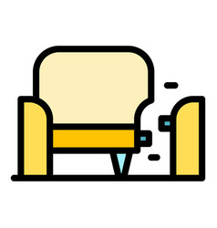 Armchair Assembly Icon Flat