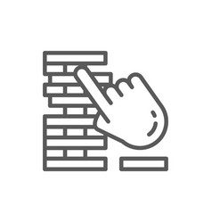 Jenga Board Games Line Icon