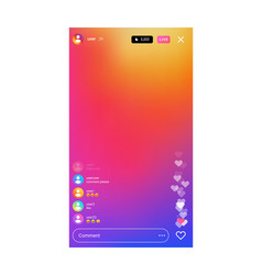 Live camera screen interface Royalty Free Vector Image