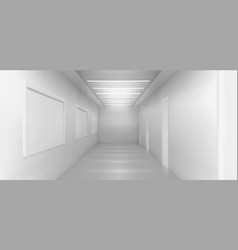 White Room Corridor Background Museum Space