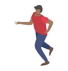 Imigrant Man Running Icon Isometric Style