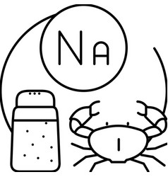 Vitamin Na Line Icon