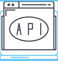 Api Line Icon Outline Symbol