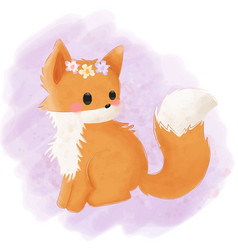 Cute Watercolor Wolve