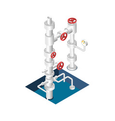 Isometric Design Concept Well Drilling Pipe