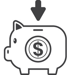 Piggy Bank And Saving Money In Minimal Style