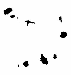 Cape Verde Map Silhouette