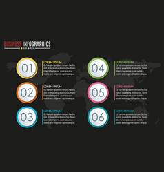 Menu Template With Circular Diagram Set