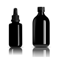 Black Cosmetic Bottle Serum Dropper Mockup