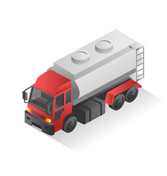 Isometric Design Concept Big Tank Truck