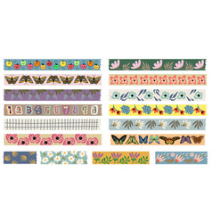 Washi Tapes Colorful Scrapbook Stripes Set