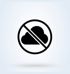 Backup Data Stop Sign Icon Or Logo Cloud Sync