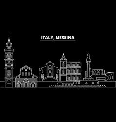 Messina Silhouette Skyline Italy