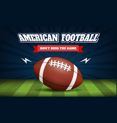 American Football Field Bright Stadium On