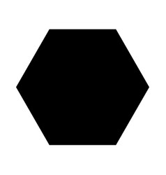 Black Hexagon Silhouette Icon