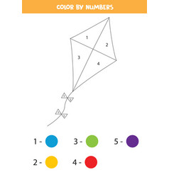 Color Kite Numbers Coloring Page For Kids