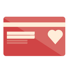 Red Patient Card Icon Cartoon Medical