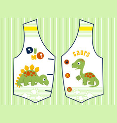 Dinosaurs Cartoon On Clothes Pattern