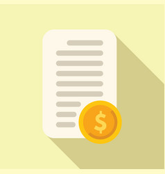 Paper Money Document Icon Flat Work Person