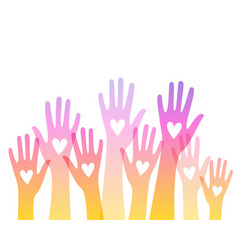 Volunteer Community Hand Up Background With Love