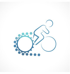 Bicycle Cyclist Sprocket And Chain Logo