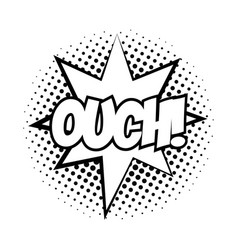 Expression Splash With Ouch Word Pop Art Line