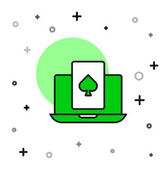 Filled Outline Online Poker Table Game Icon