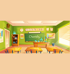 school laboratory classroom interior vector image