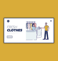 Laundry Self Service And Dry Cleaning Concept