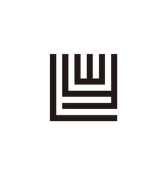 Letter L Y And W Square Geometric Symbol Simple