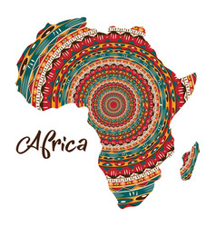 Ethnic Africa Map Of The Continent Tribal Texture