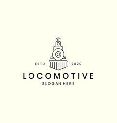 Locomotive With Linear Style Logo Icon Template