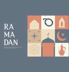 Ramadan Kareem Islamic Greeting Card Template