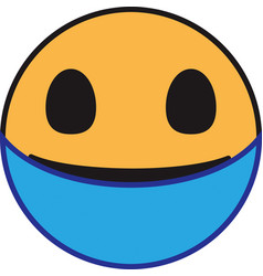 Emoji Face With Flu Mask Icon Symbol Concept