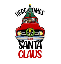 Funny Christmas Classic Santa Truck