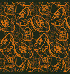 Graphic Orange Pattern With Medlar