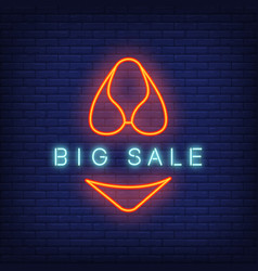 Big Sale Neon Text And Bikini Swimsuit