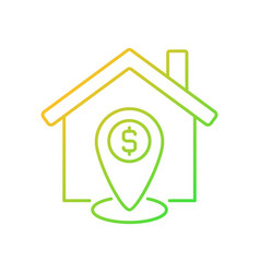 Property Location Estimation Gradient Linear Icon