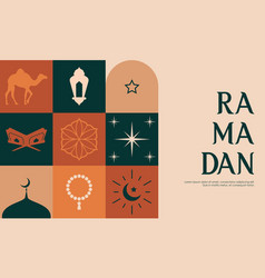 Ramadan Kareem Islamic Greeting Card Template