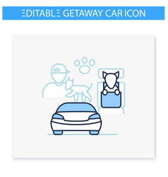 Dog Car Seat Line Icon